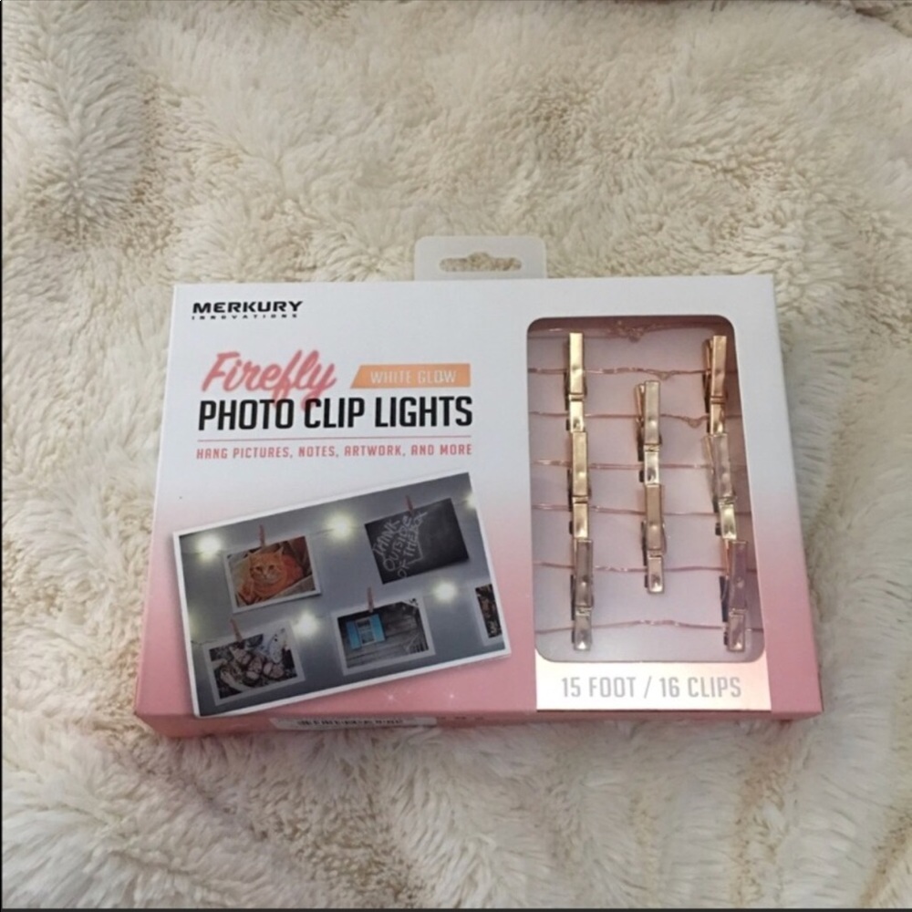 Rose gold photo clips
